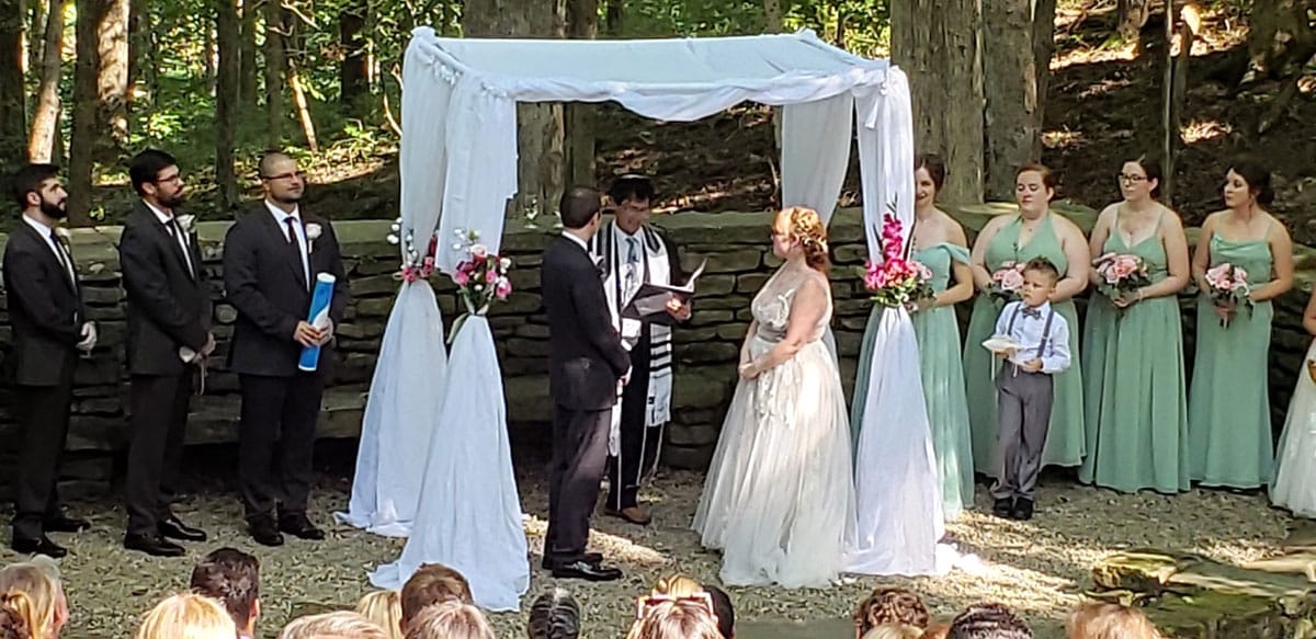 an outdoor wedding